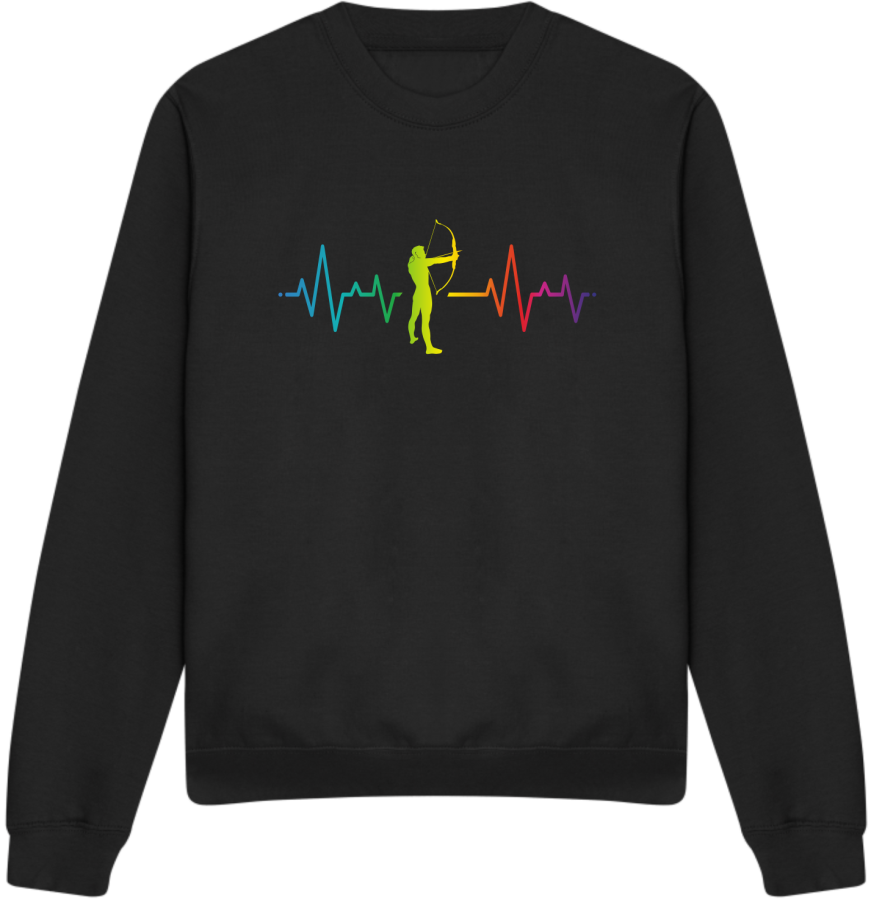 Bogensport Sweatshirt "Heartbeat" Motiv 7